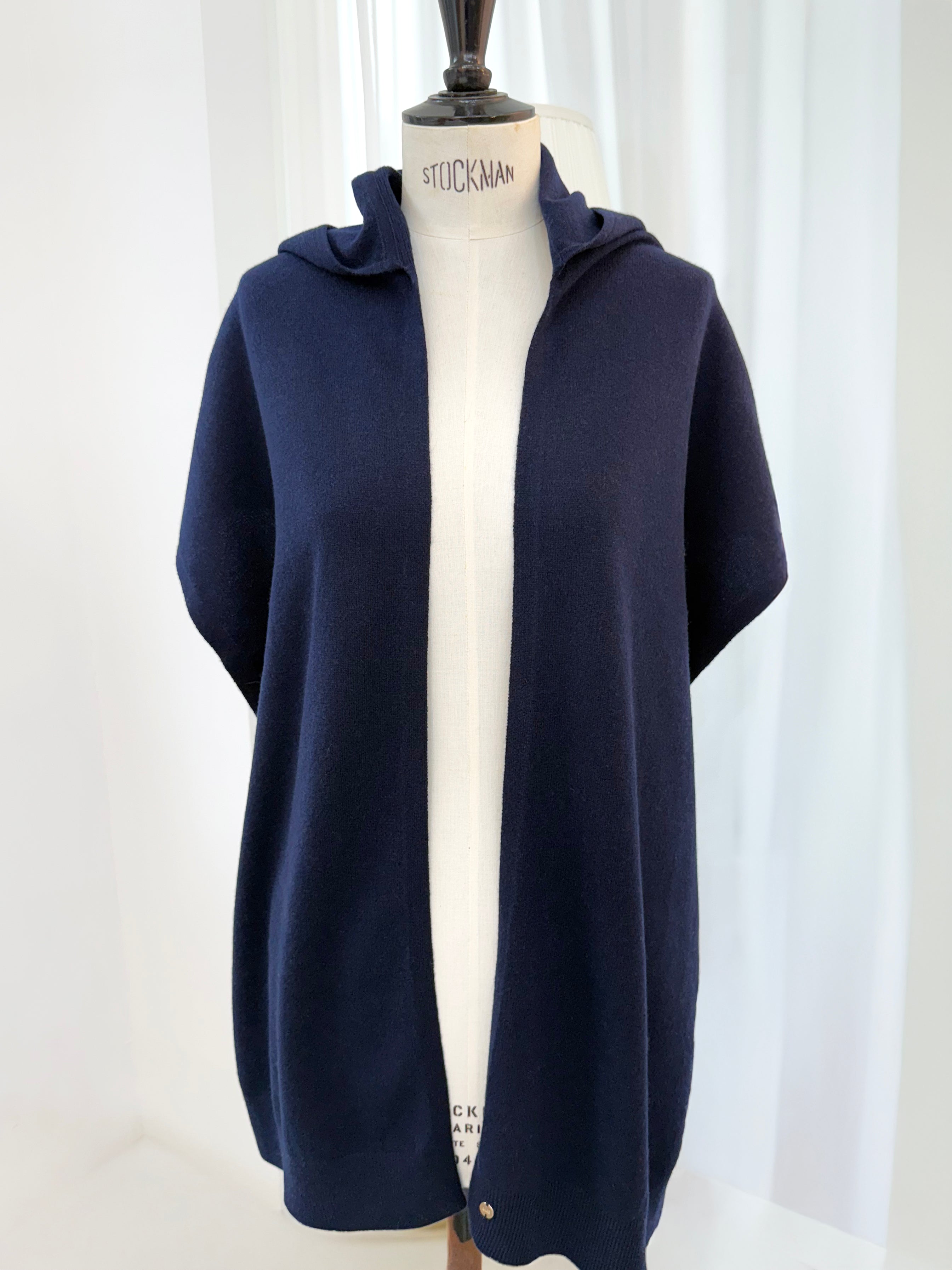MIRÉ Cashmere Hoodie Scarf - Navy