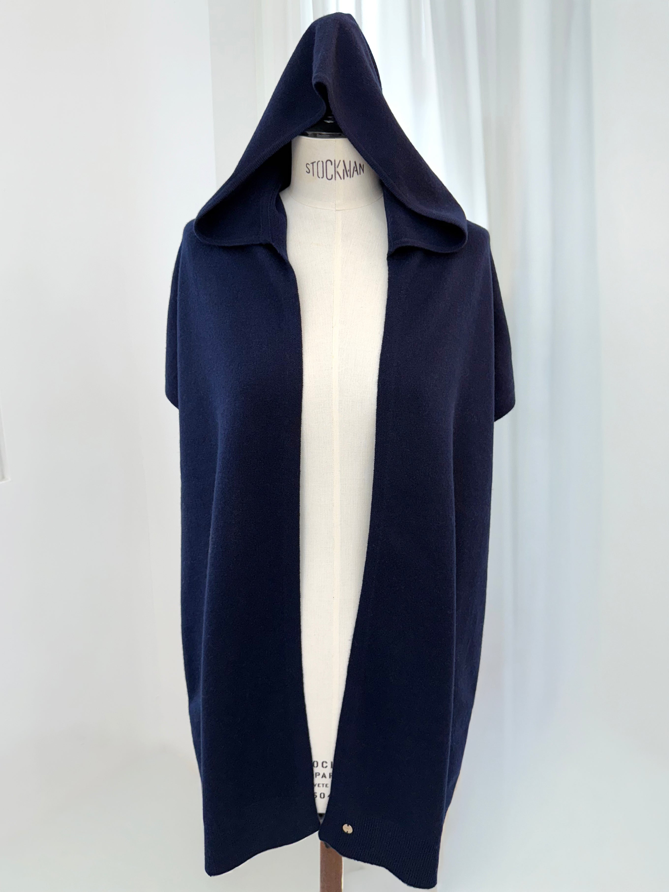MIRÉ Cashmere Hoodie Scarf - Navy