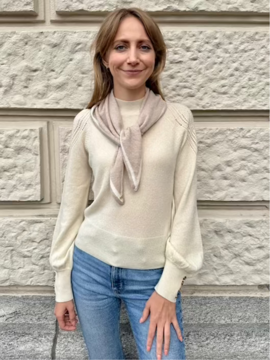 MIRÉ Cashmere Triangle Scarf -Oat