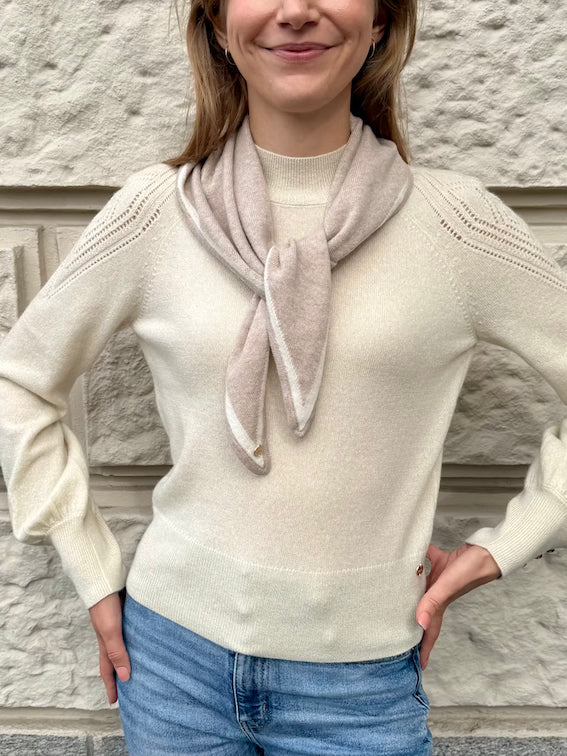 MIRÉ Cashmere Triangle Scarf -Oat