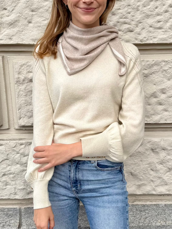 MIRÉ Cashmere Triangle Scarf -Oat