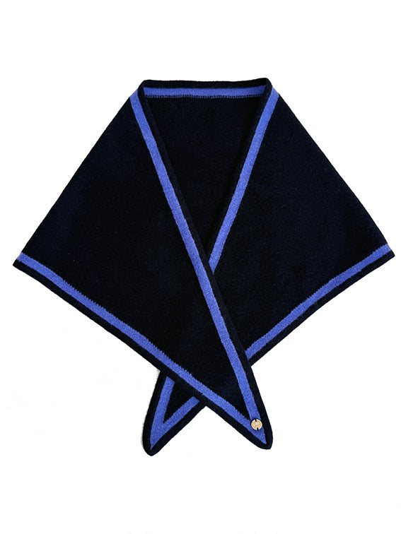 MIRÉ Cashmere Triangle Scarf - Navy
