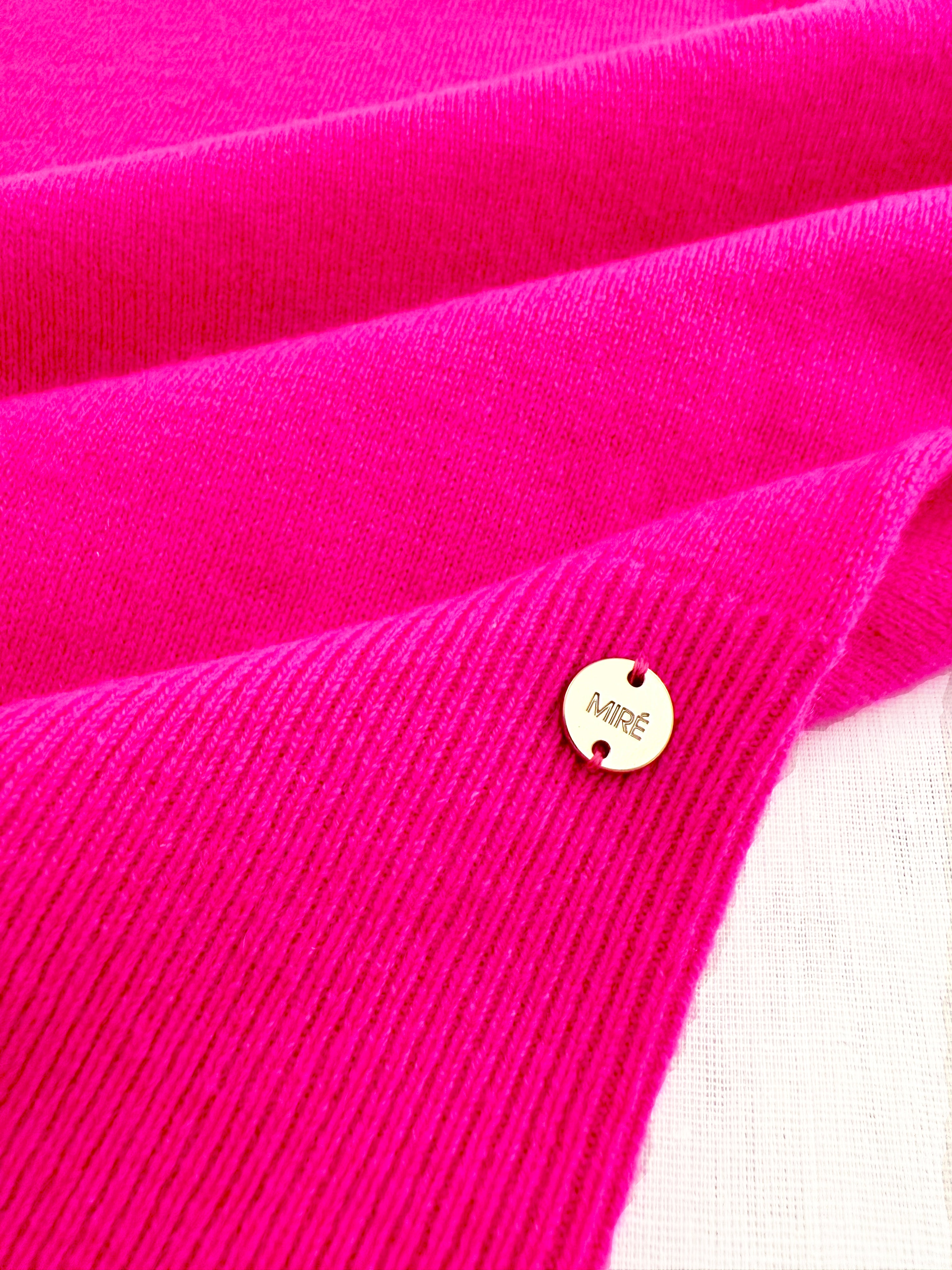 MIRÉ Cashmere Round Neck Sweater - Magenta