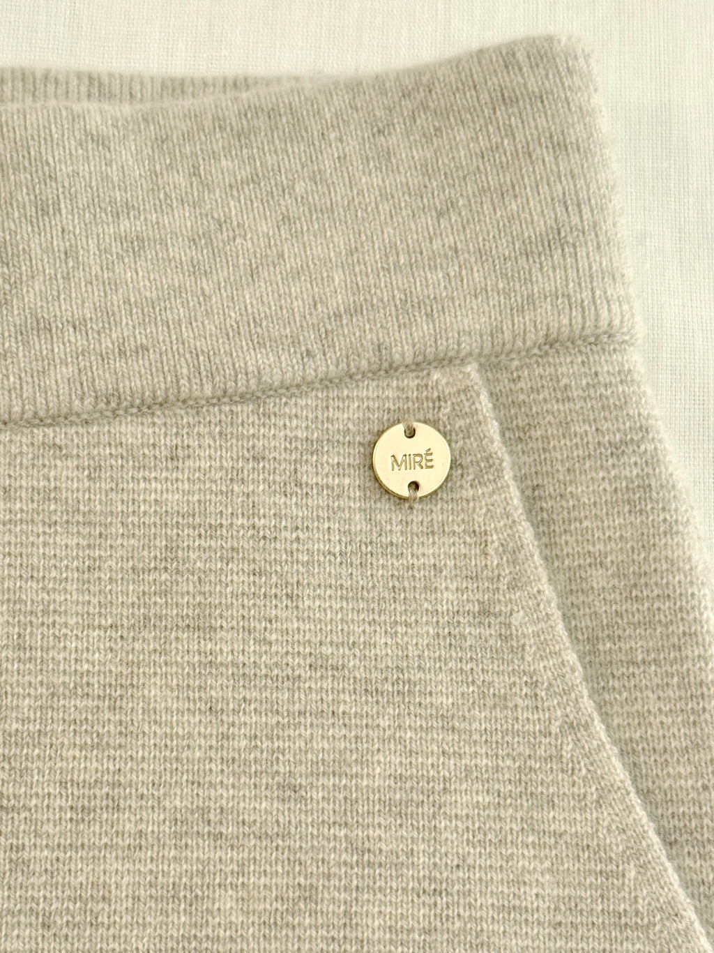 MIRÉ Cashmere Wide Leg Pants - Oat