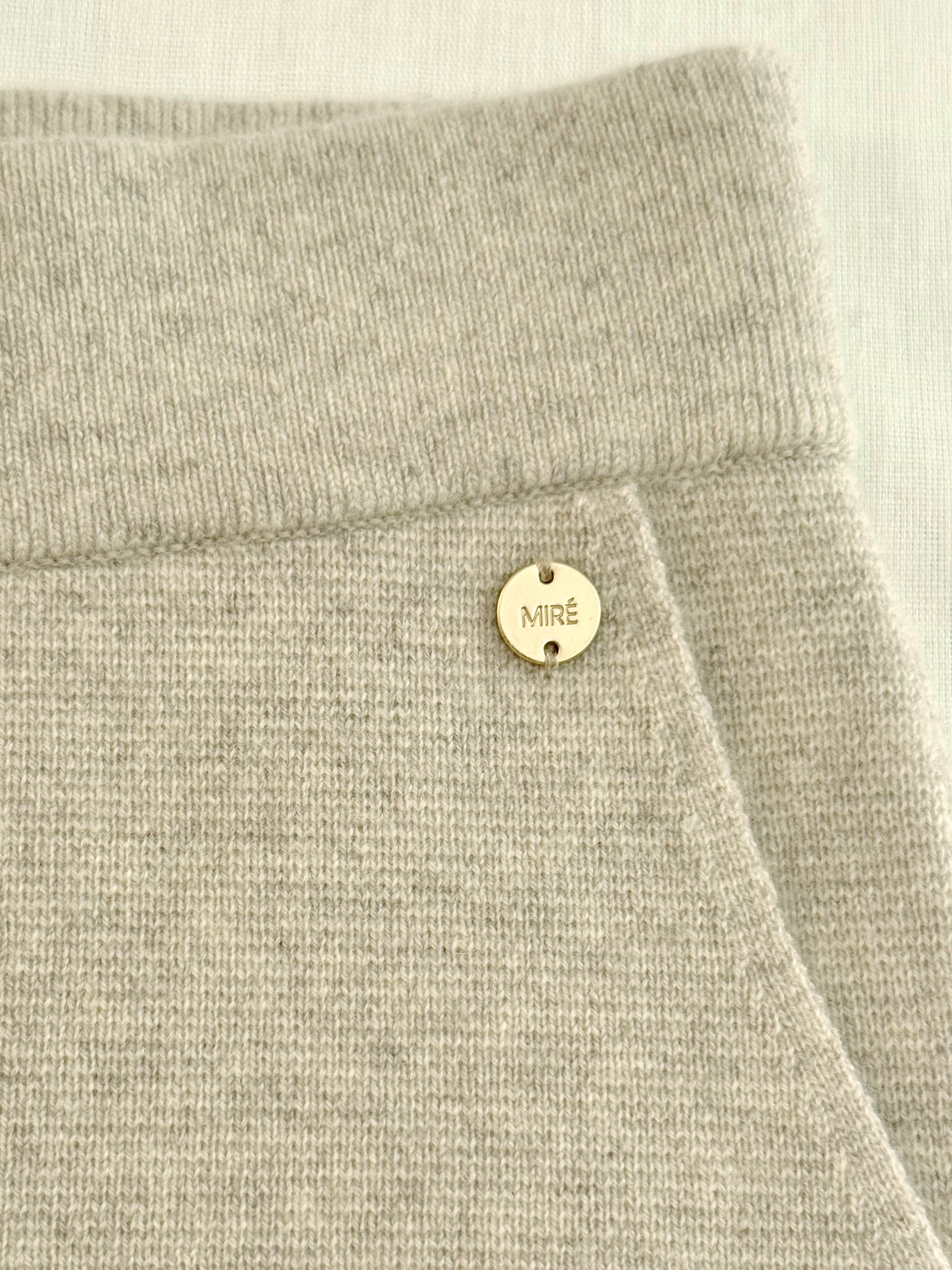 MIRÉ Cashmere Wide Leg Pants - Oat