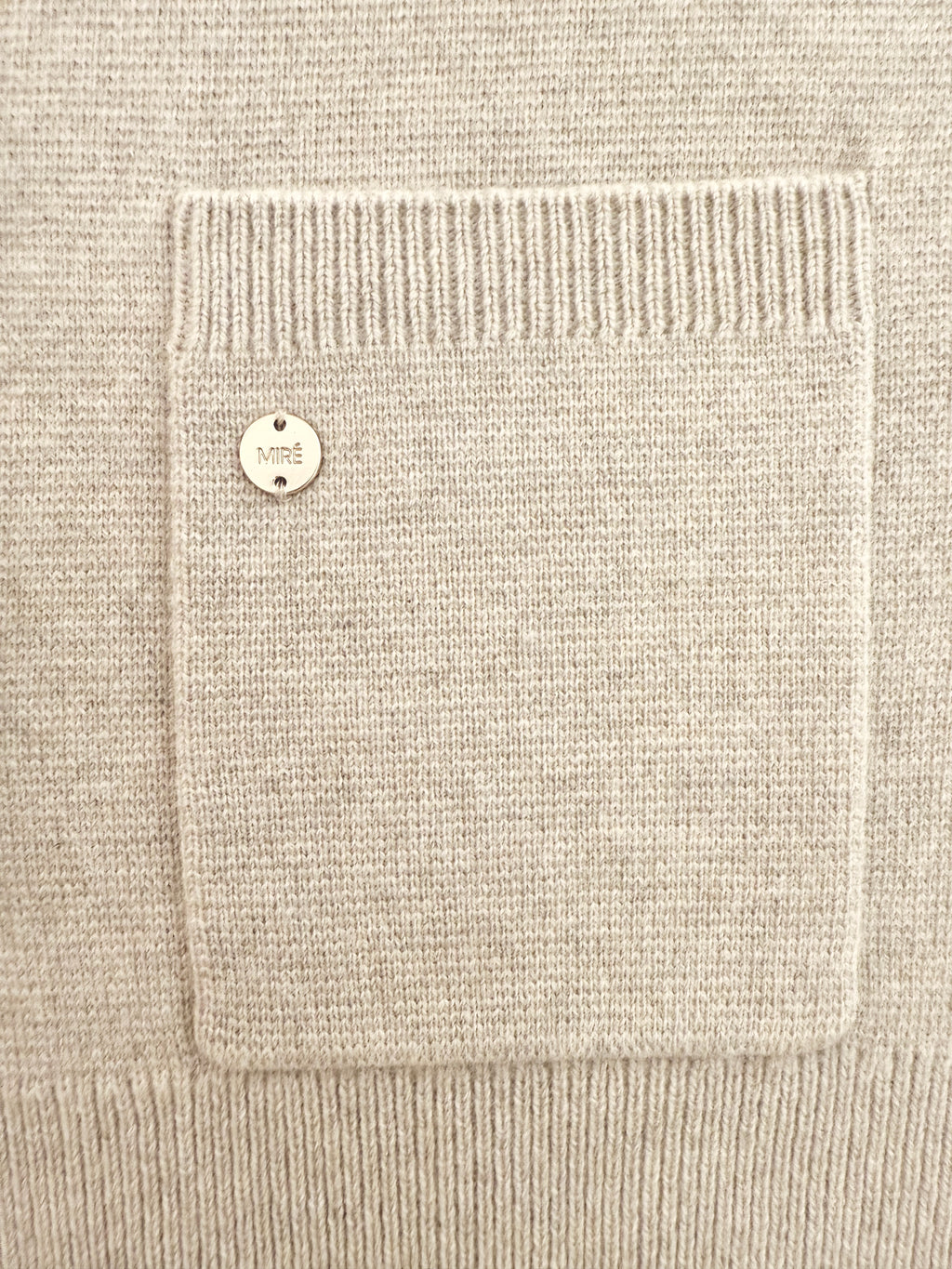MIRÉ Cashmere Waisted Cardigan Jacket - Oat