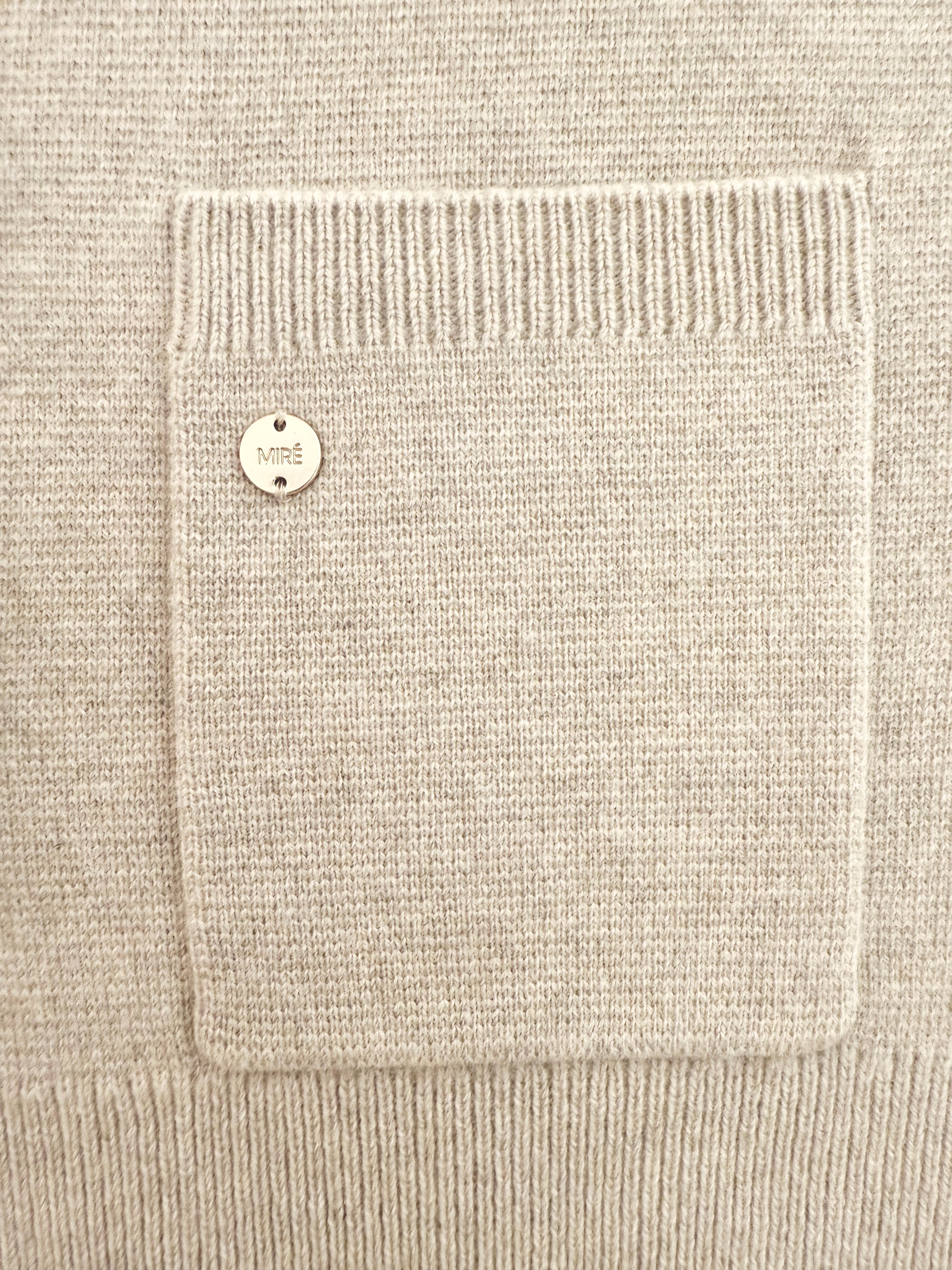 MIRÉ Cashmere Waisted Cardigan Jacket - Oat