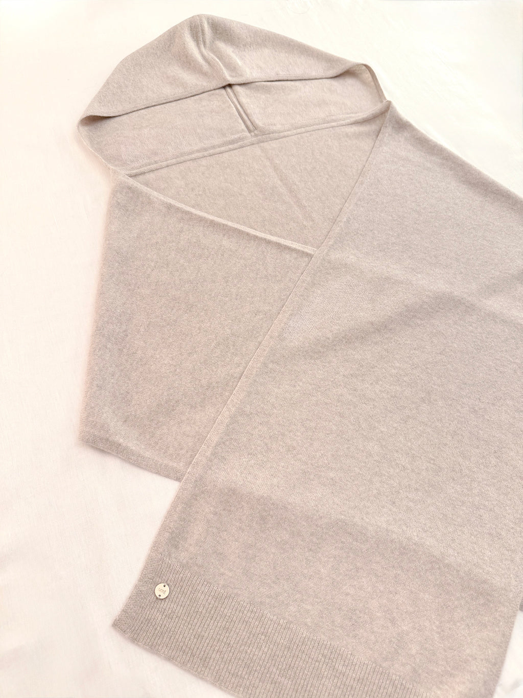 MIRÉ Cashmere Hoodie Scarf - Oat