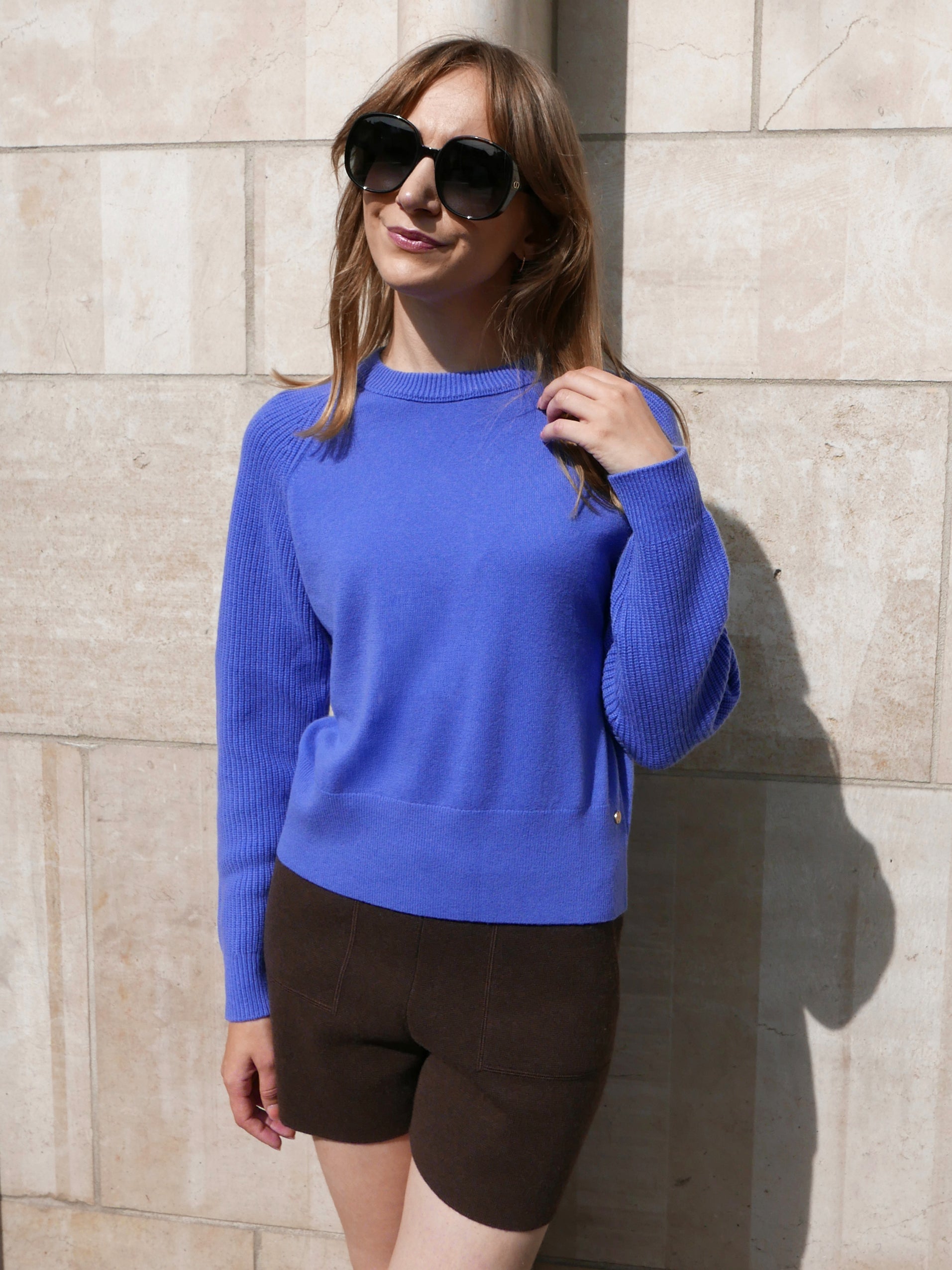 MIRÉ Cashmere Round Neck Sweater - Sky blue