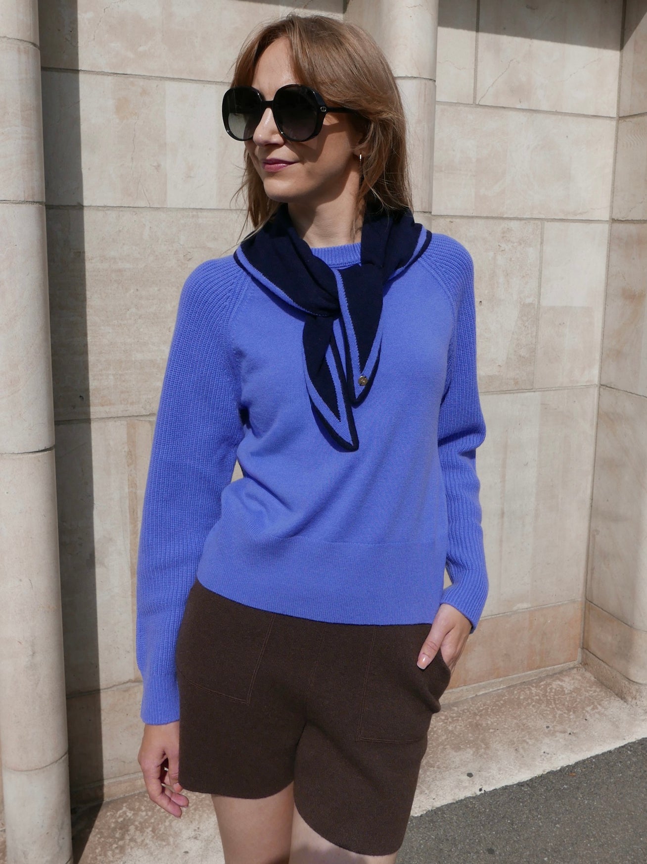 MIRÉ Cashmere Round Neck Sweater - Sky blue