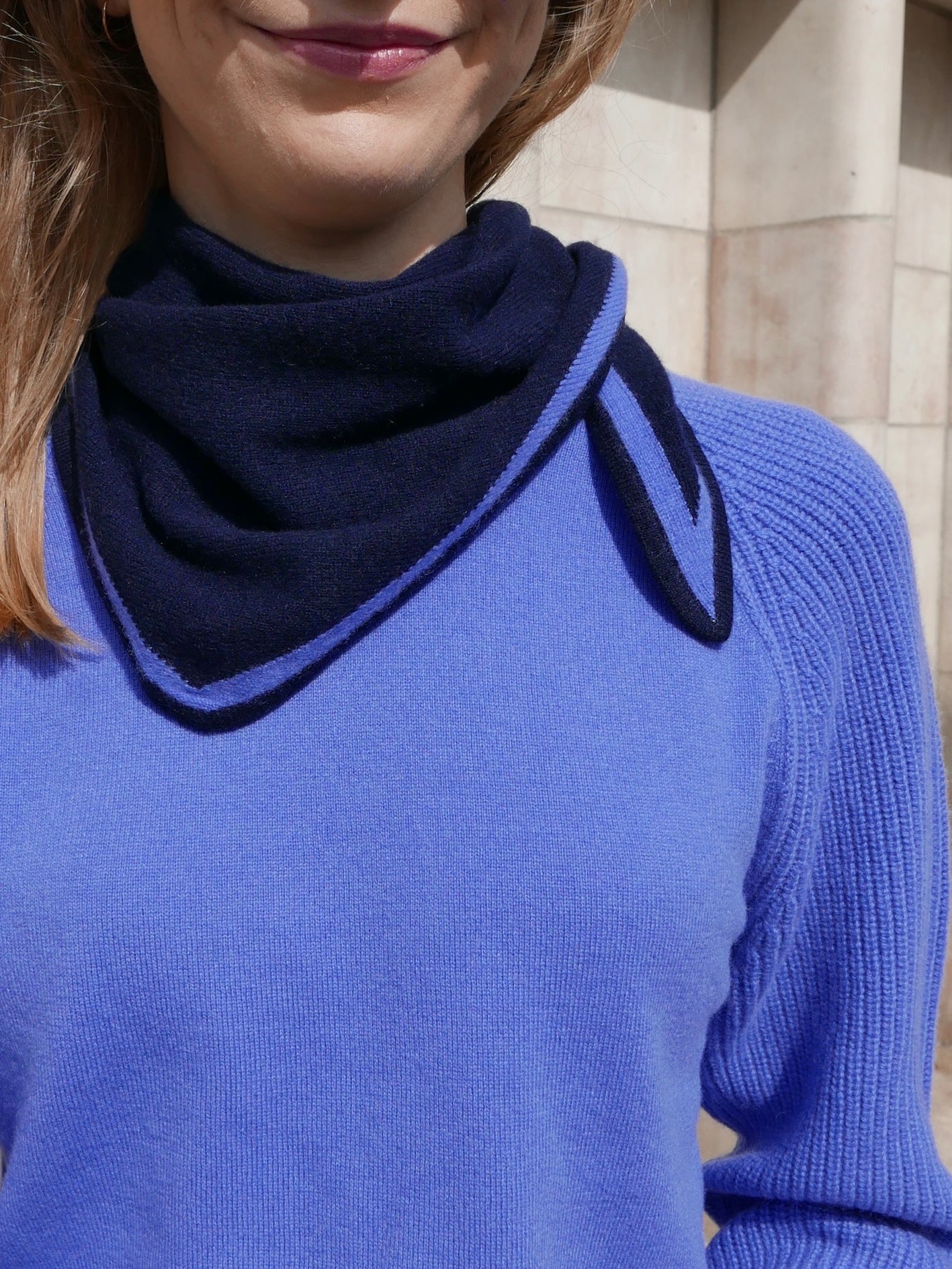 MIRÉ Cashmere Round Neck Sweater - Sky blue
