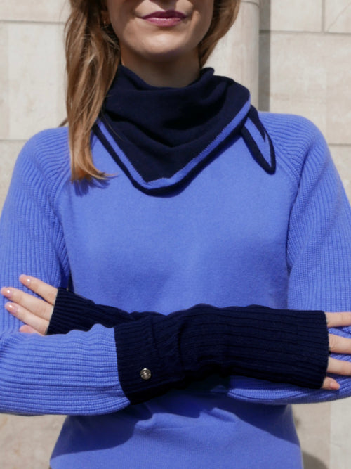 MIRÉ Cashmere Hand Warmers - Navy