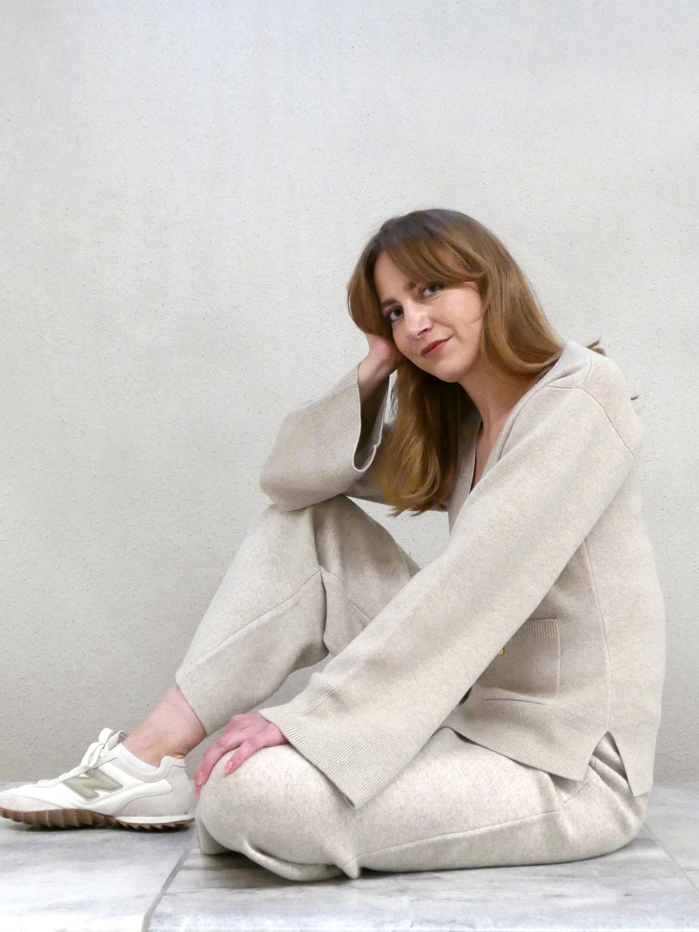 MIRÉ Cashmere Wide Leg Pants - Oat
