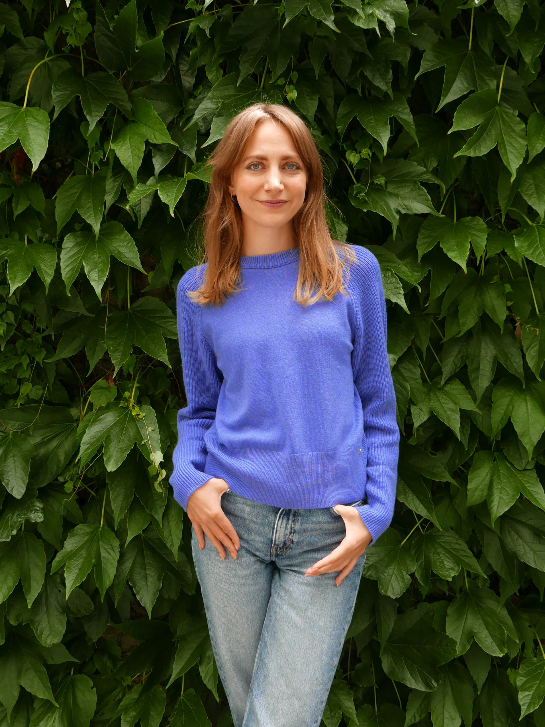 MIRÉ Cashmere Round Neck Sweater - Sky blue