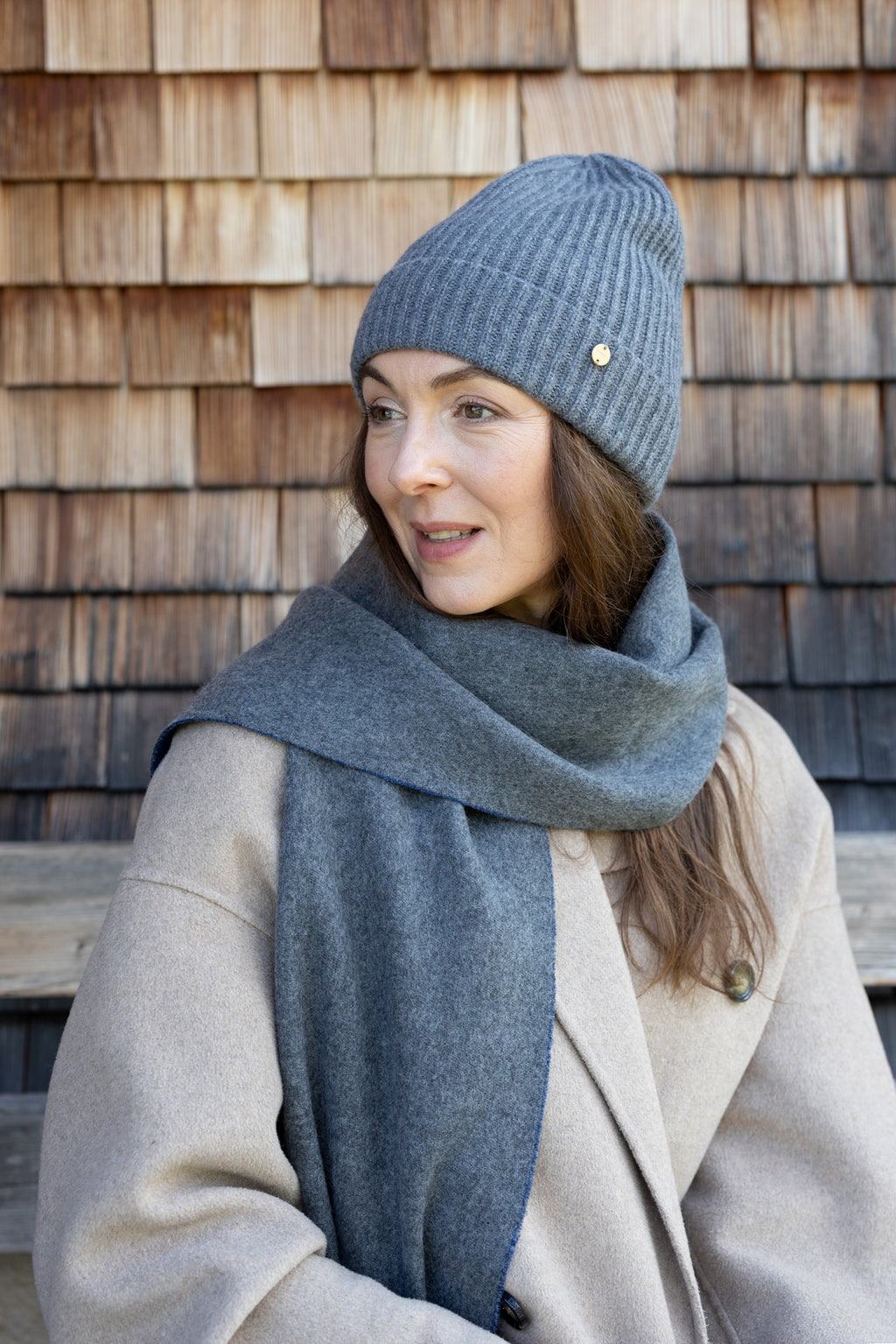 MIRÉ Cashmere Beanie - Grey