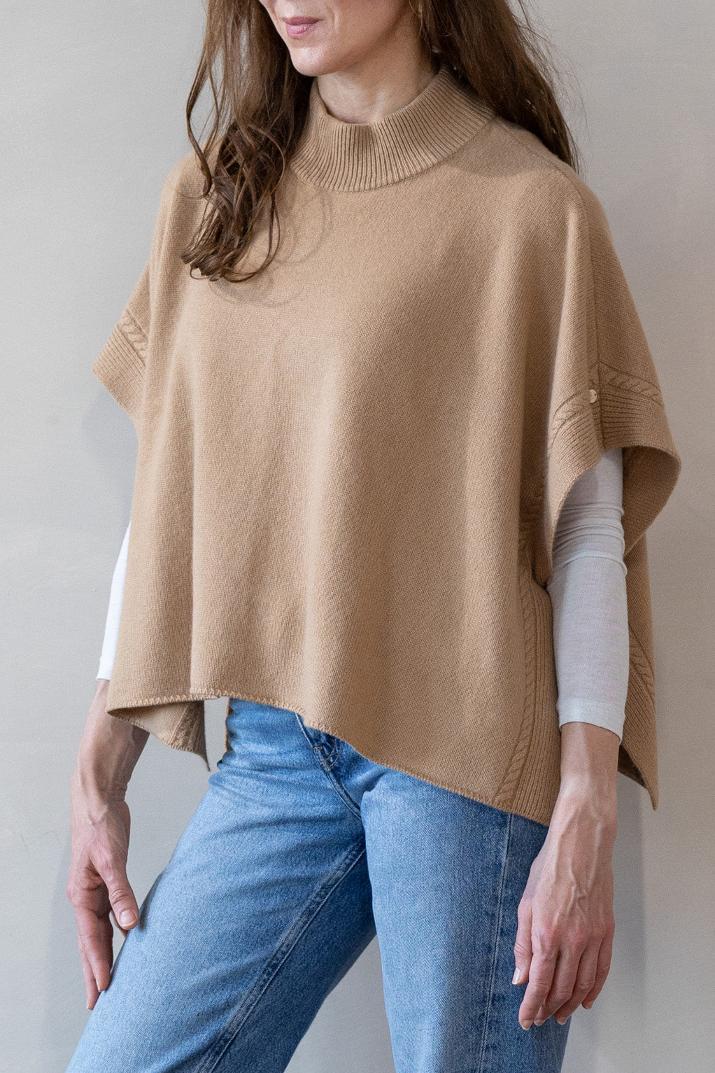 MIRÉ Cashmere Poncho - Camel