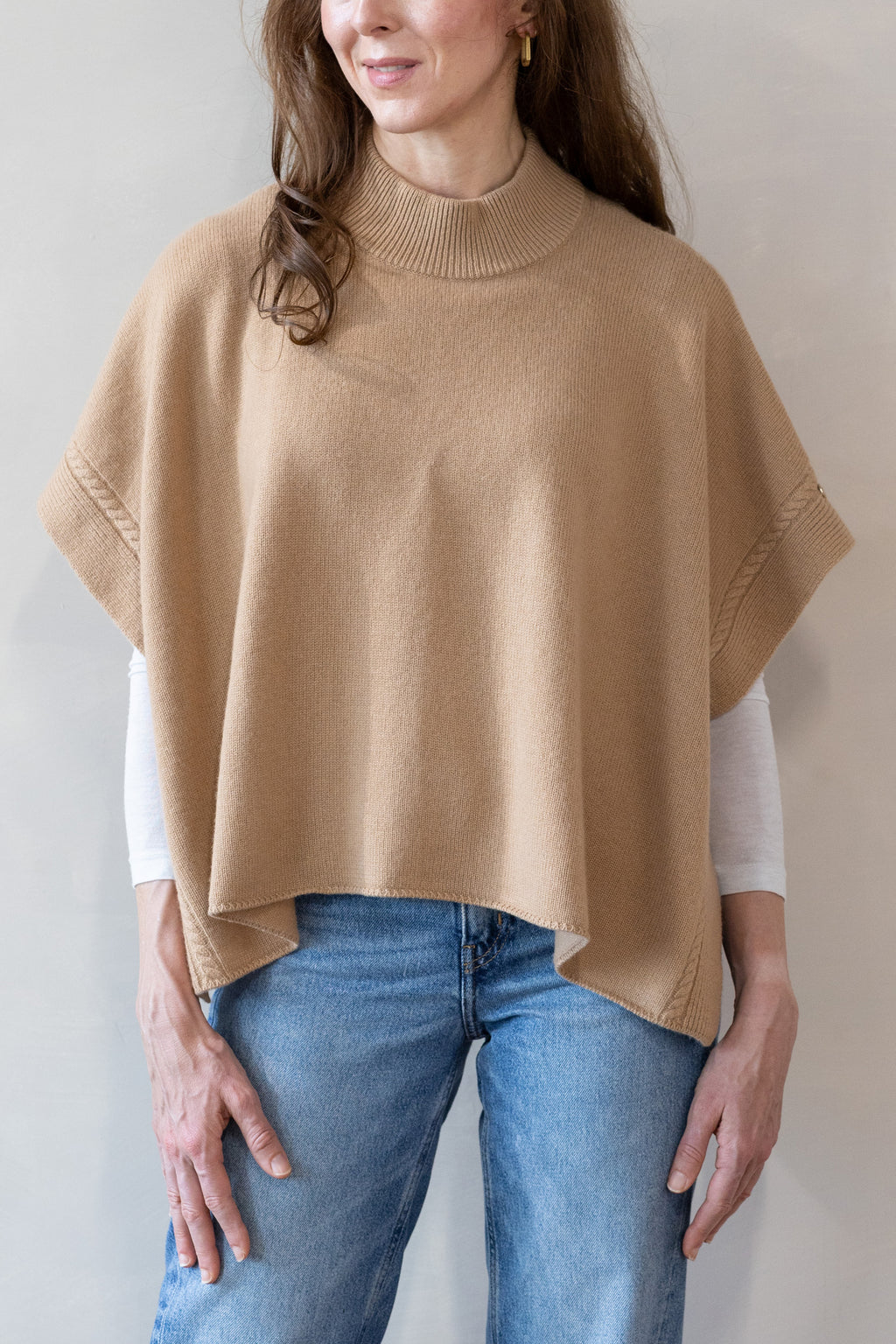 MIRÉ Cashmere Poncho - Camel