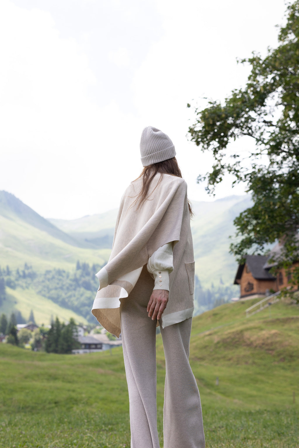 MIRÉ Cashmere Wide Leg Pants - Oat