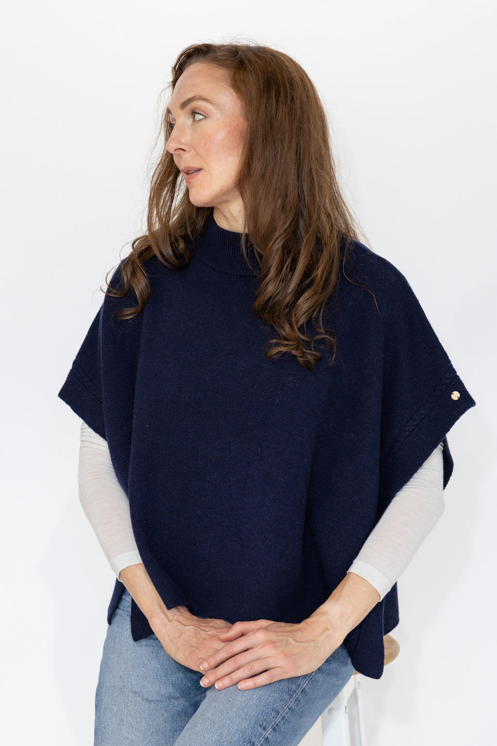 Pull en cachemire intarsia cœur MIRÉ - Écru avec cœurs rouges