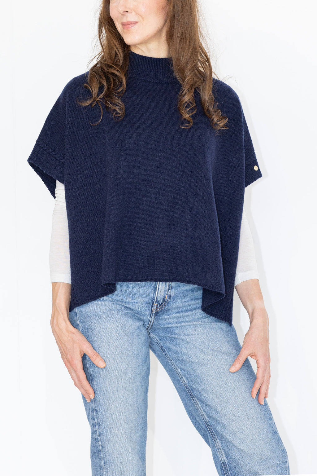 Pull en cachemire intarsia cœur MIRÉ - Écru avec cœurs rouges