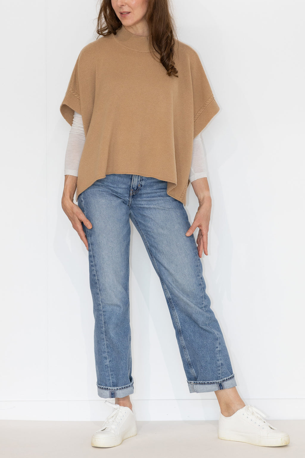 MIRÉ Cashmere Poncho - Camel
