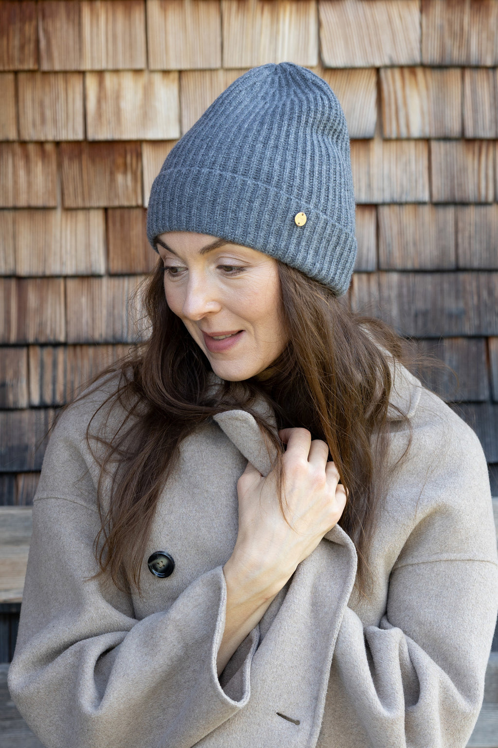 MIRÉ Cashmere Beanie - Grey