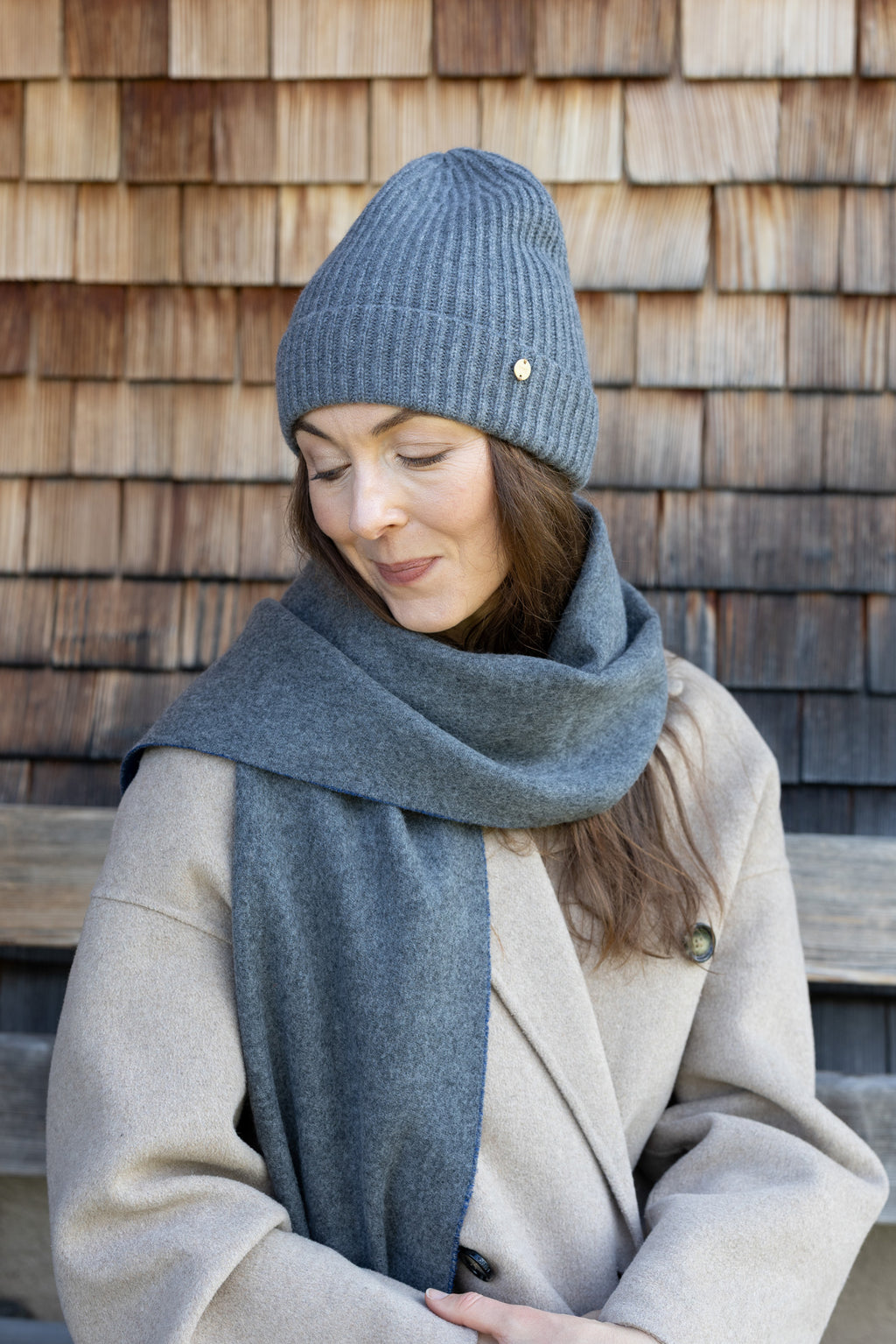 MIRÉ Cashmere Beanie - Grey