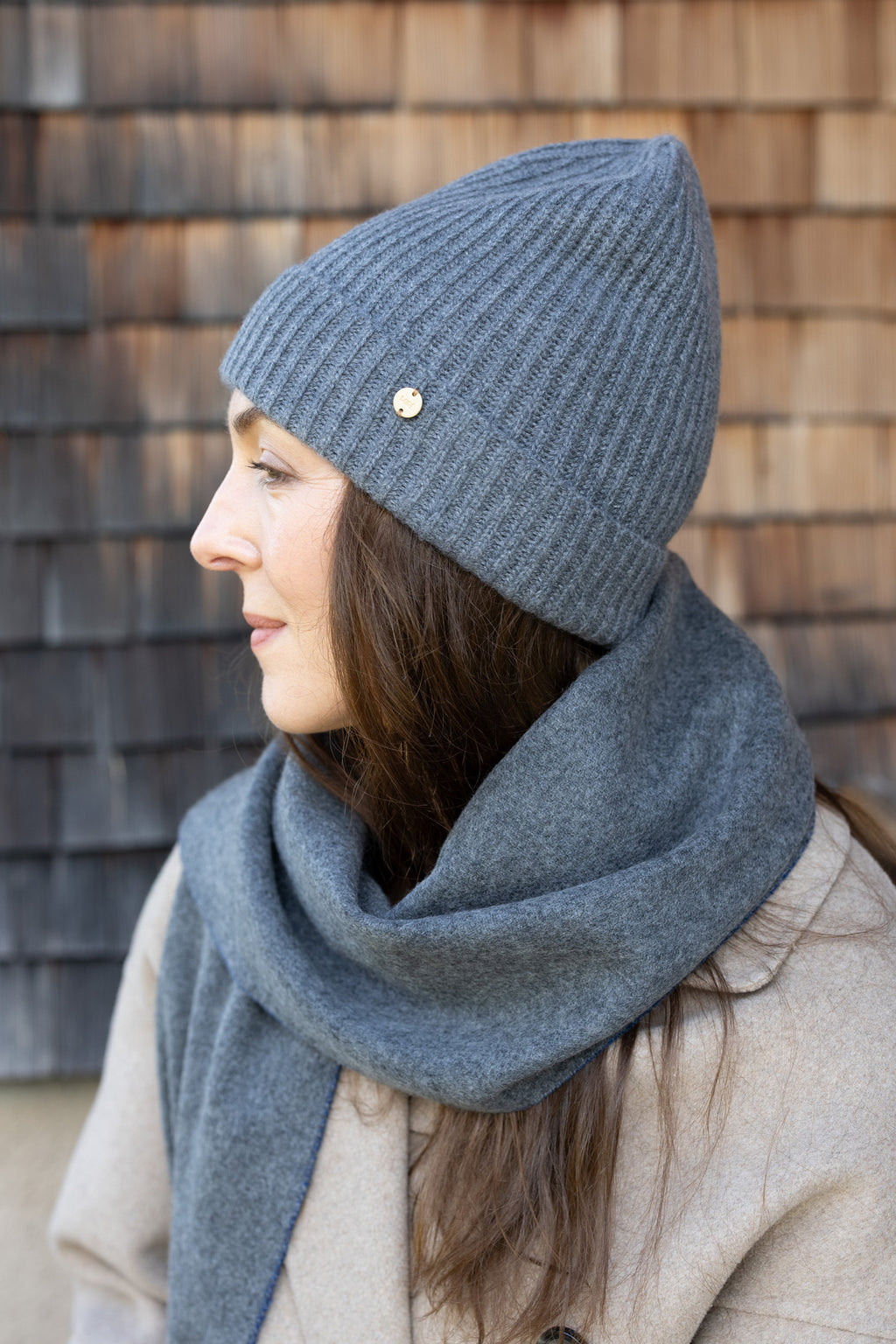 MIRÉ Cashmere Beanie - Grey